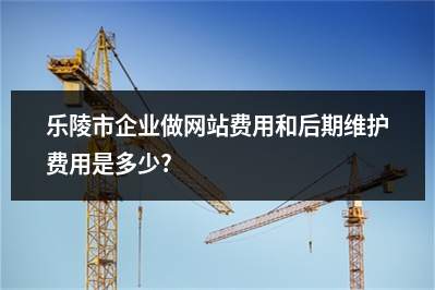 [year]乐陵市企业做网站费用和后期维护费用是多少?