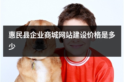 [year]惠民县企业商城网站建设价格是多少