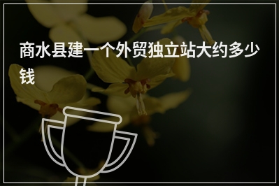 [year]商水县建一个外贸独立站大约多少钱