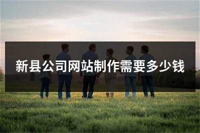 [year]新县公司网站制作需要多少钱