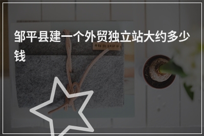 [year]邹平县建一个外贸独立站大约多少钱