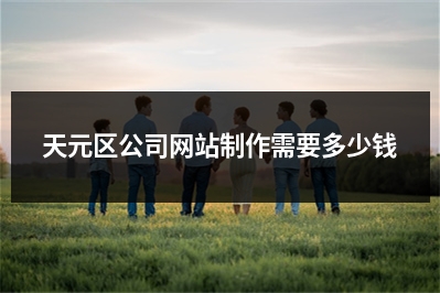 [year]天元区公司网站制作需要多少钱