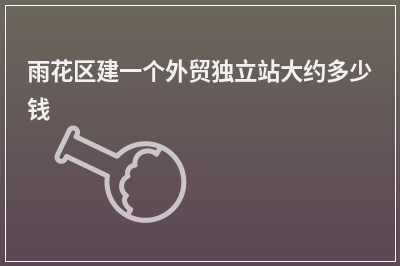 [year]雨花区建一个外贸独立站大约多少钱