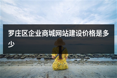 [year]罗庄区企业商城网站建设价格是多少