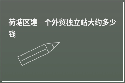 [year]荷塘区建一个外贸独立站大约多少钱