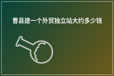 [year]曹县建一个外贸独立站大约多少钱