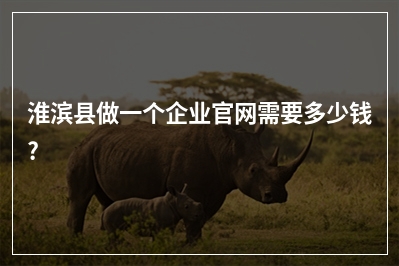 [year]淮滨县做一个企业官网需要多少钱?