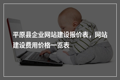 [year]平原县企业网站建设报价表，网站建设费用价格一览表