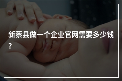 [year]新蔡县做一个企业官网需要多少钱?