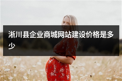 [year]淅川县企业商城网站建设价格是多少