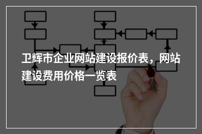 [year]卫辉市企业网站建设报价表，网站建设费用价格一览表
