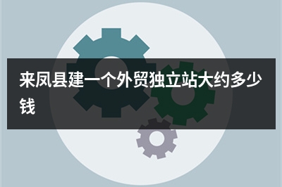 [year]来凤县建一个外贸独立站大约多少钱