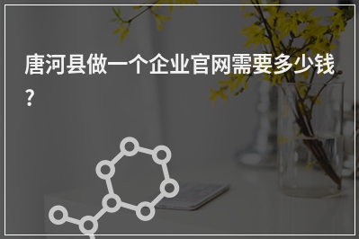 [year]唐河县做一个企业官网需要多少钱?