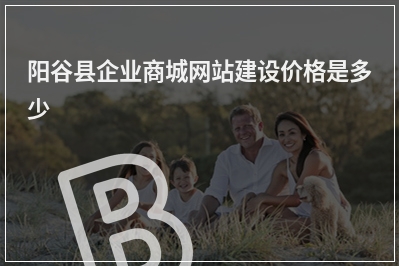 [year]阳谷县企业商城网站建设价格是多少