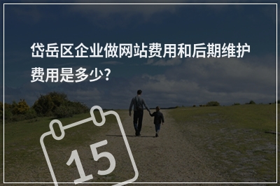 [year]岱岳区企业做网站费用和后期维护费用是多少?