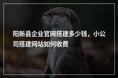 [year]阳新县企业官网搭建多少钱，小公司搭建网站如何收费