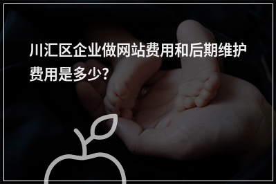[year]川汇区企业做网站费用和后期维护费用是多少?