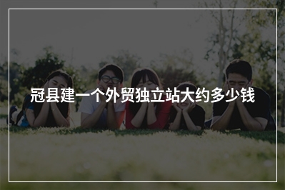 [year]冠县建一个外贸独立站大约多少钱