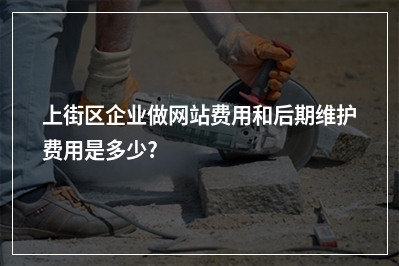 [year]上街区企业做网站费用和后期维护费用是多少?