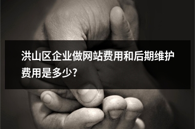 [year]洪山区企业做网站费用和后期维护费用是多少?