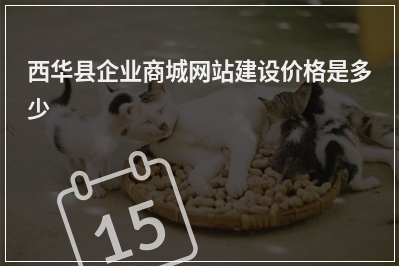 [year]西华县企业商城网站建设价格是多少