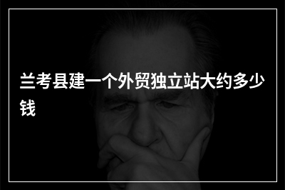 [year]兰考县建一个外贸独立站大约多少钱