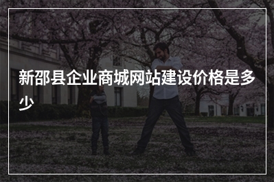 [year]新邵县企业商城网站建设价格是多少