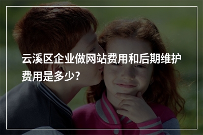 [year]云溪区企业做网站费用和后期维护费用是多少?