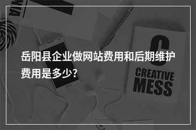 [year]岳阳县企业做网站费用和后期维护费用是多少?