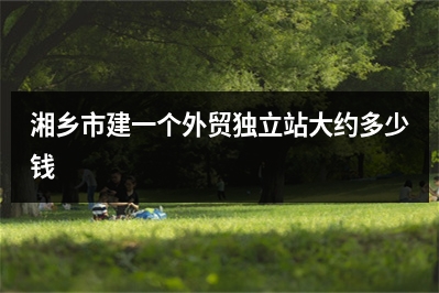 [year]湘乡市建一个外贸独立站大约多少钱